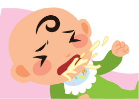 a baby vomiting