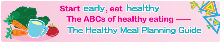Start early, eat healthy The ABCs of healthy eating – The Healthy Meal Planning Guide